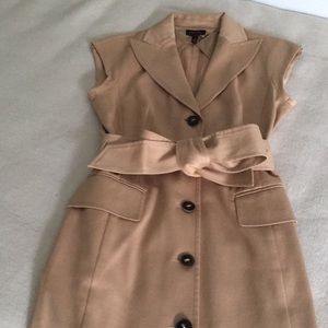 Escada button down sleeveless shirt dress